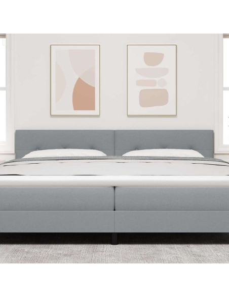Testiera regolabile in altezza Grigio chiaro 200 cm Tessuto