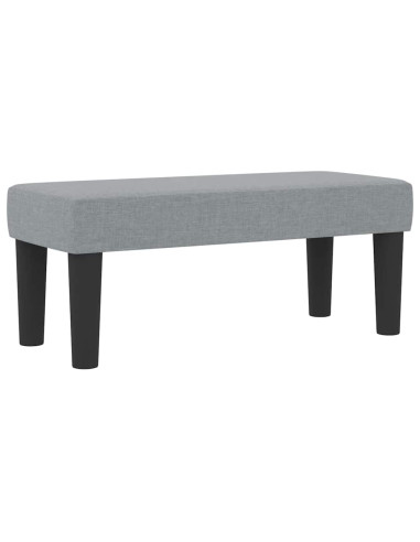 Letto a molle con testiera Grigio chiaro 100 x 200 cm Tessuto