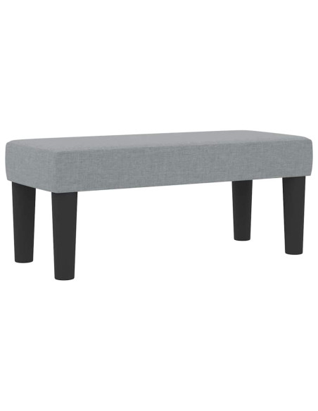 Letto a molle con testiera Grigio chiaro 100 x 200 cm Tessuto