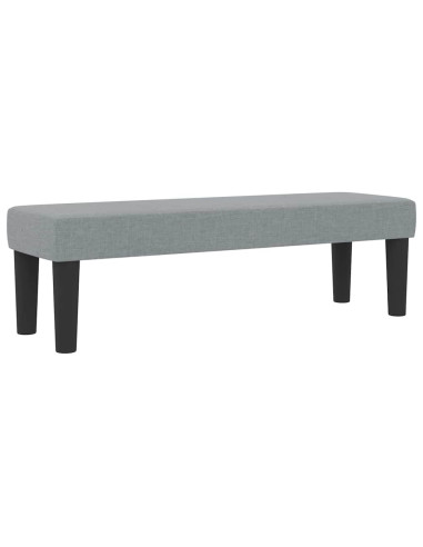 Letto a molle con testiera Grigio chiaro 120 x 200 cm Tessuto