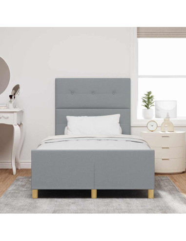 Struttura del letto Grigio chiaro 120 x 200 cm Tessuto