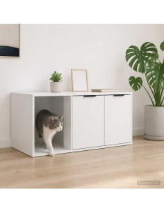 Mobile per gatti Bianco 100 x 49 x 45 cm Legno ingegnerizzato