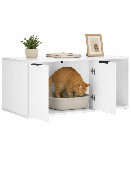 Mobile per gatti Bianco 100 x 49 x 45 cm Legno ingegnerizzato