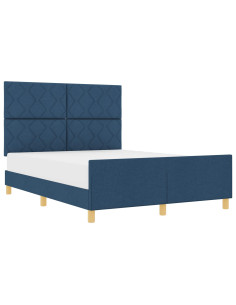 Struttura del letto con testiera Blu 160 x 200 cm Tessuto 2