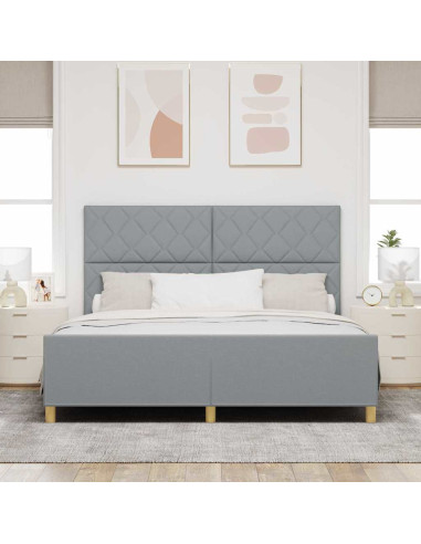 Struttura del letto Grigio chiaro 180 x 200 cm Tessuto