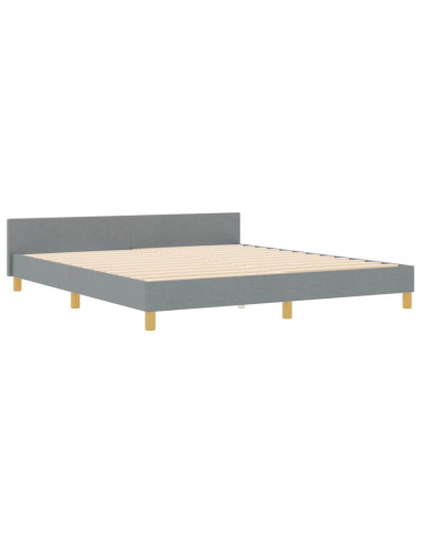 Struttura del letto Grigio chiaro 180 x 200 cm Tessuto