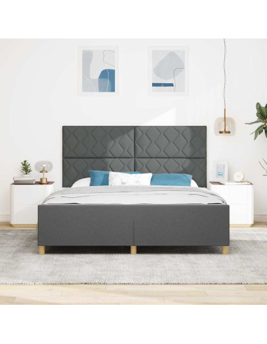 Struttura del letto Grigio scuro 180 x 200 cm Tessuto