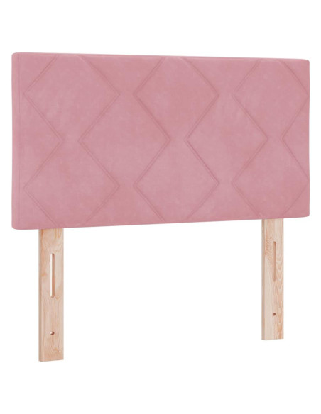Letto a molle con testiera Rosa 200 x 80 cm Velluto