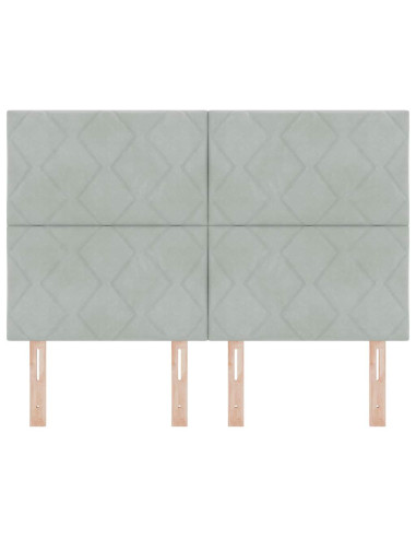 Testiera Grigio chiaro 160 cm Velluto
