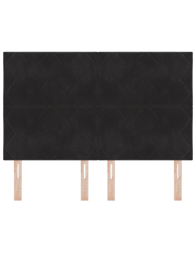 Testiera Nero 160 cm Velluto