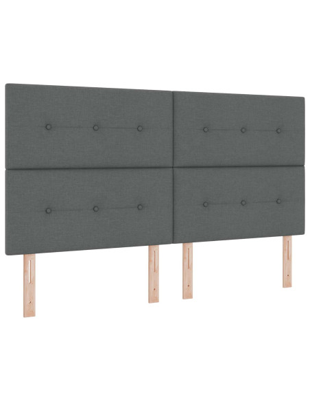 Letto con contenitore LED e materasso Grigio Scuro 180 x 200 cm