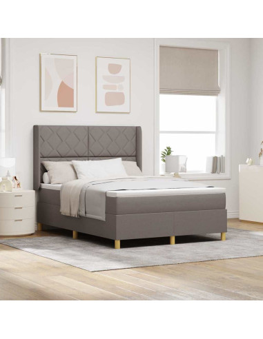 Letto a molle con testiera Talpa 140 x 190 cm Tessuto