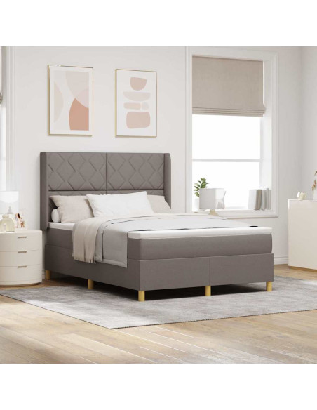 Letto a molle con testiera Talpa 140 x 190 cm Tessuto