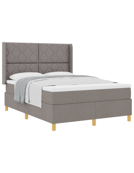 Letto a molle con testiera Talpa 140 x 190 cm Tessuto
