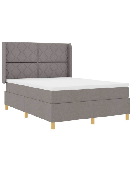 Letto a molle con testiera Talpa 140 x 190 cm Tessuto