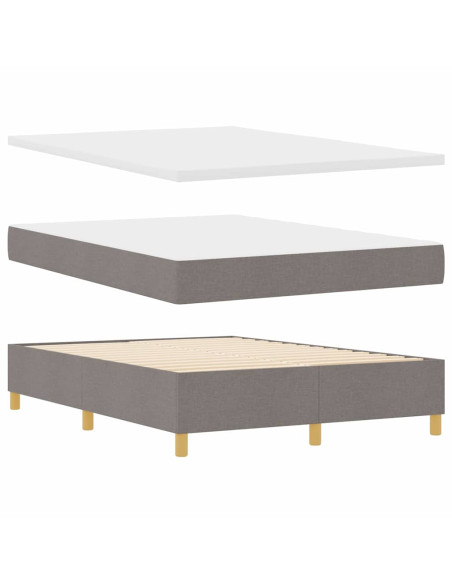 Letto a molle con testiera Talpa 140 x 190 cm Tessuto