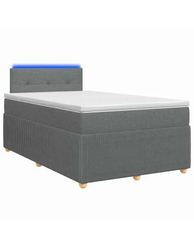 Letto box spring con materasso Grigio Scuro 120 x 190 cm