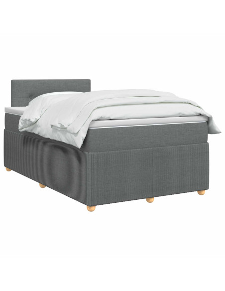 Letto box spring con materasso Grigio Scuro 120 x 190 cm