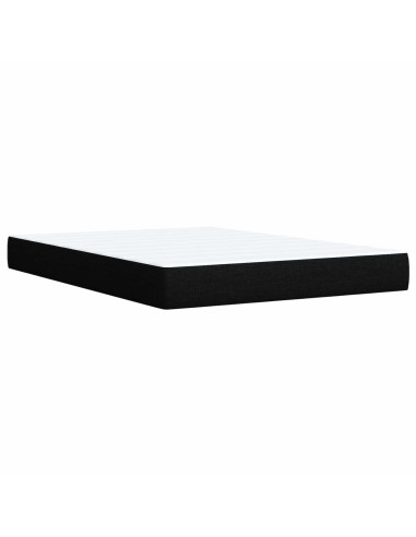 Letto box spring con materasso Nero 140 x 190 cm Tessuto