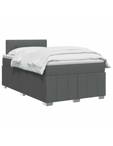Letto box spring con materasso Grigio Scuro 120 x 190 cm
