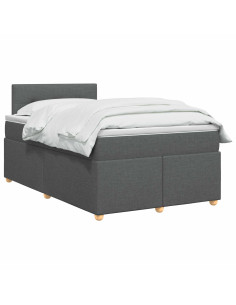 Letto box spring con materasso Grigio Scuro 120 x 190 cm 2
