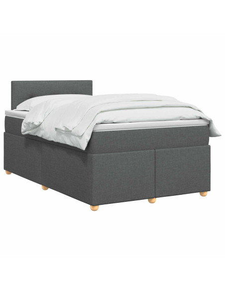 Letto box spring con materasso Grigio Scuro 120 x 190 cm