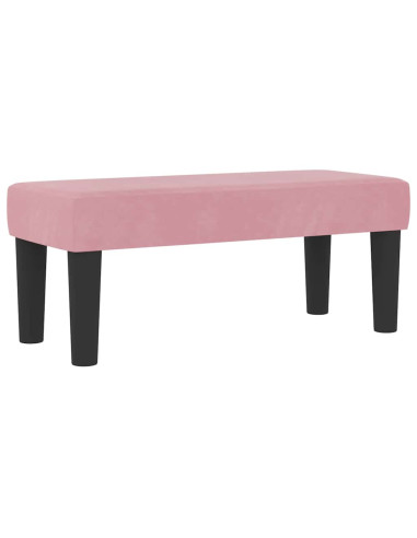 Letto a molle con cuscino Rosa 200 x 100 cm Velluto