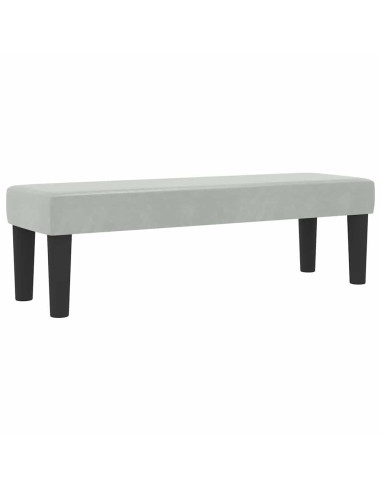 Letto a molle con testiera Grigio chiaro 190 x 120 cm Velluto