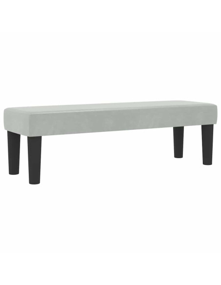 Letto a molle con testiera Grigio chiaro 190 x 120 cm Velluto