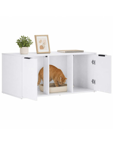 Mobile per gatti Bianco 100 x 49 x 45 cm Legno ingegnerizzato