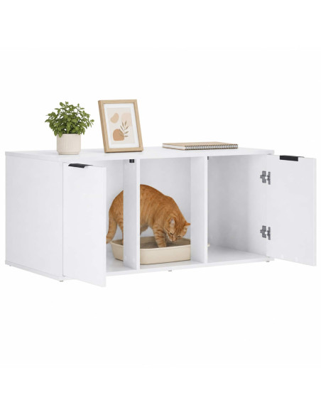 Mobile per gatti Bianco 100 x 49 x 45 cm Legno ingegnerizzato