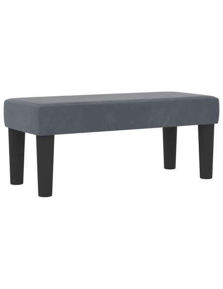 Letto a molle con testiera Grigio scuro 200 x 80 cm Velluto