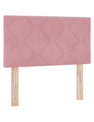 Letto ottomano con materasso Rosa 80 x 200 cm Velluto