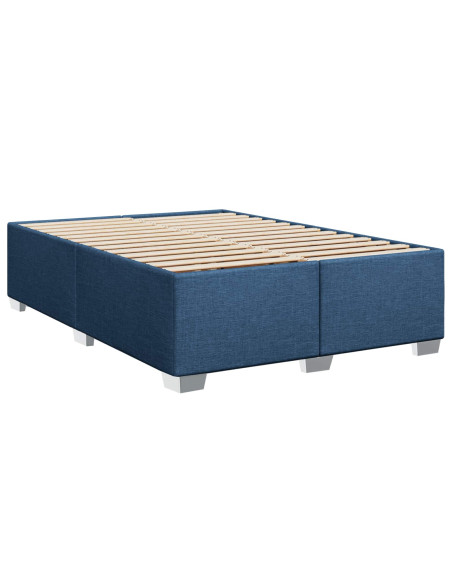 Letto box spring con materasso Blu 160 x 200 cm Tessuto