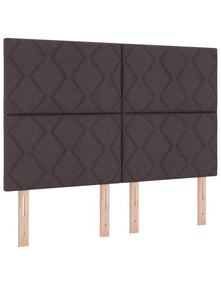 Letto box spring con materasso Marrone Scuro 160 x 200 cm