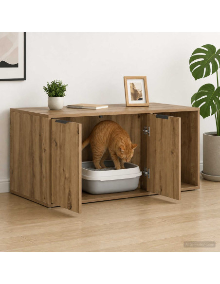 Mobile per gatti Rovere Artigianale 100 x 49 x 45 cm