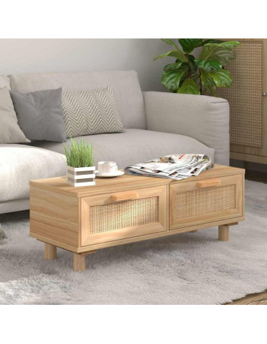 Tavolino Marrone 80x40x30 cm Legno Multistrato e Massello Pino