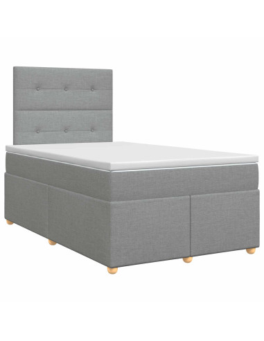 Letto box spring con materasso Grigio Chiaro 120 x 190 cm