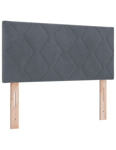 Letto con contenitore LED e materasso Grigio Scuro 120 x 200 cm
