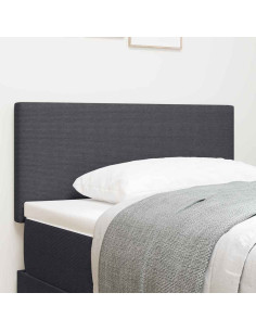 Testiera LED con testiera Grigio scuro 100 cm Tessuto in Cords