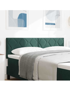 Testiera LED Verde Scuro 160 cm Velluto