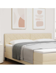 Testiera LED Crema 180 cm Tessuto
