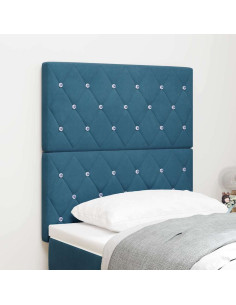 Testiera LED con strisce LED Blu Scuro 80 cm Velluto