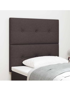 Testiera LED con strisce LED Marrone Scuro 100 cm Tessuto