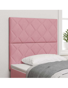 Testiera LED Rosa 100 cm Velluto