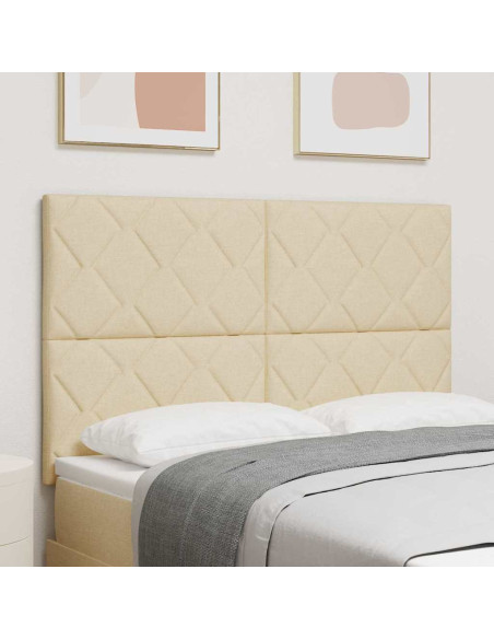 Testiera LED Crema 160 cm Tessuto