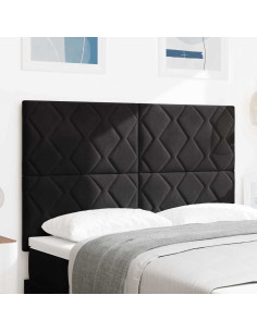 Testiera LED Nero 160 cm Velluto