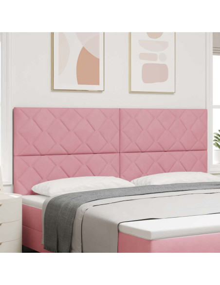 Testiera LED Rosa 200 cm Velluto