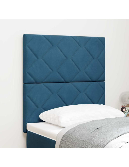 Testiera Blu Scuro 80 cm Velluto