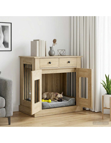 Mobile da cassa per cani Rovere Sonoma 80 x 47,5 x 80 cm
